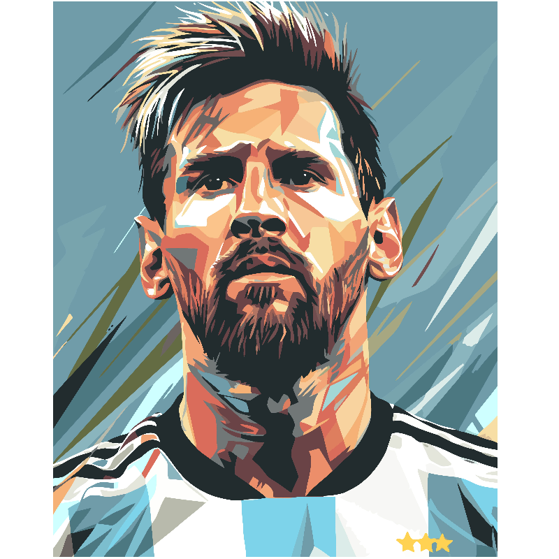 Kit Paint by numbers 40x50 Messi II  | WC1240   Main Image